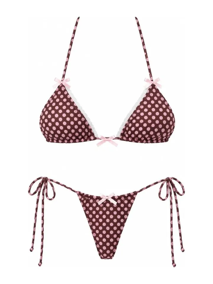 Polka Dots Brown bikini, limited edition by Bali-Lú